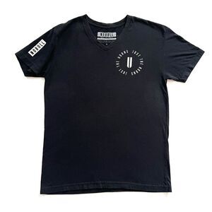 Nobull Women Black Crossfit Workout Training Short Sleeve V Neck Tee Shirt Top S